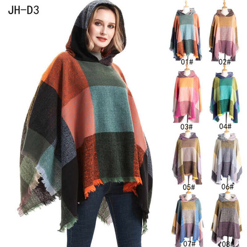 Poncho Femme avec Capuche